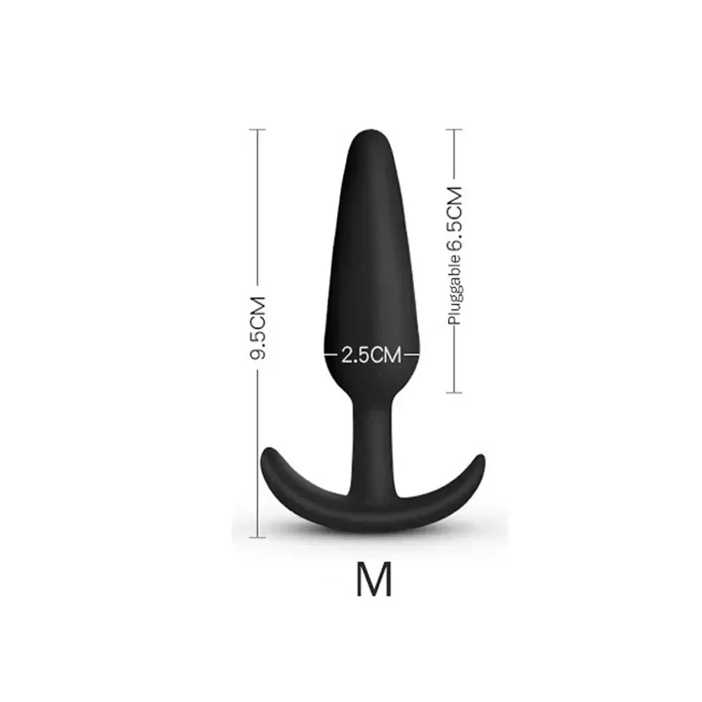 Anal Plug T-Shaped 3 Sizes Soft Silicone Anal Butt Plug Stimulator Anal Sex Toys for Men/Women Prostate Massager Trainer