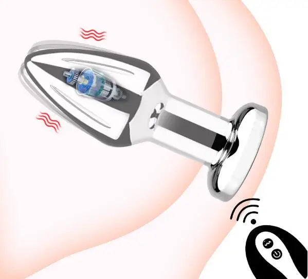 Anal Plug with Push 10 Vibration Modes Anal Toy for Men Prostate Massager Sex Toys with Remote Control Vibrator Adult Products