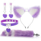 Anal Sex Toys Fox Tail Butt Plug Sexy Plush Cat Ear Headband With Bells Necklace Set Massage Sex toys For Women Couples Cosplay