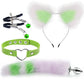 Set of Fox Tail Butt Plug Sexy Plush Cat Ear Headband Necklace