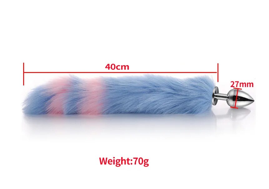 Set of Fox Tail Butt Plug Sexy Plush Cat Ear Headband Necklace