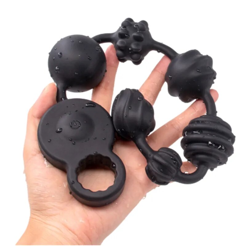 Anal Stimulator Ball Beads Butt Plug 3 Motors Powerful Vibrating Masturbation Adult Sex Toys Products for Women Men Gay Couple