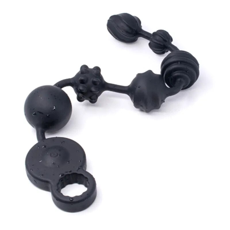 Anal Stimulator Ball Beads Butt Plug 3 Motors Powerful Vibrating Masturbation Adult Sex Toys Products for Women Men Gay Couple