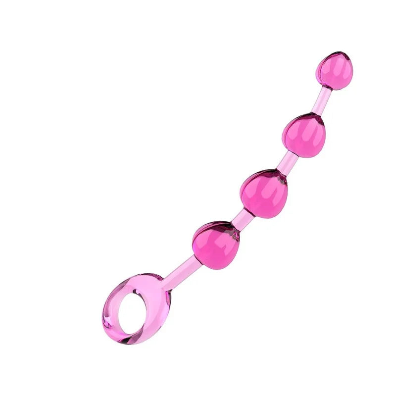 Anal Stimulator Ball Beads Butt Plug Masturbation Crystal Sex Toy for Beginners Man Women Couples Anus Masturbator  Massager