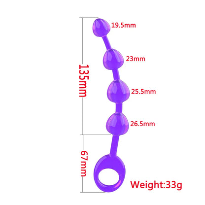 Anal Stimulator Ball Beads Butt Plug Masturbation Crystal Sex Toy for Beginners Man Women Couples Anus Masturbator  Massager