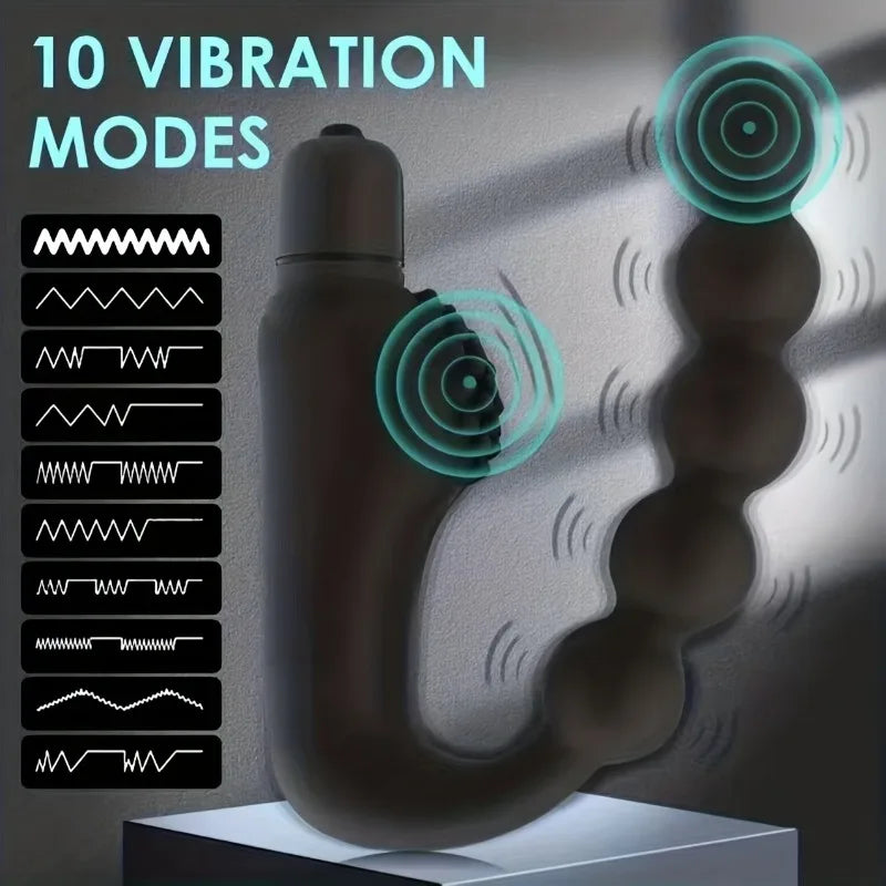 Anal Vibrating Massager Anal Plug Toy Detachable Vibrating Stick G-spot Stimulation 10 Vibration Modes Sex Toys for Men Women