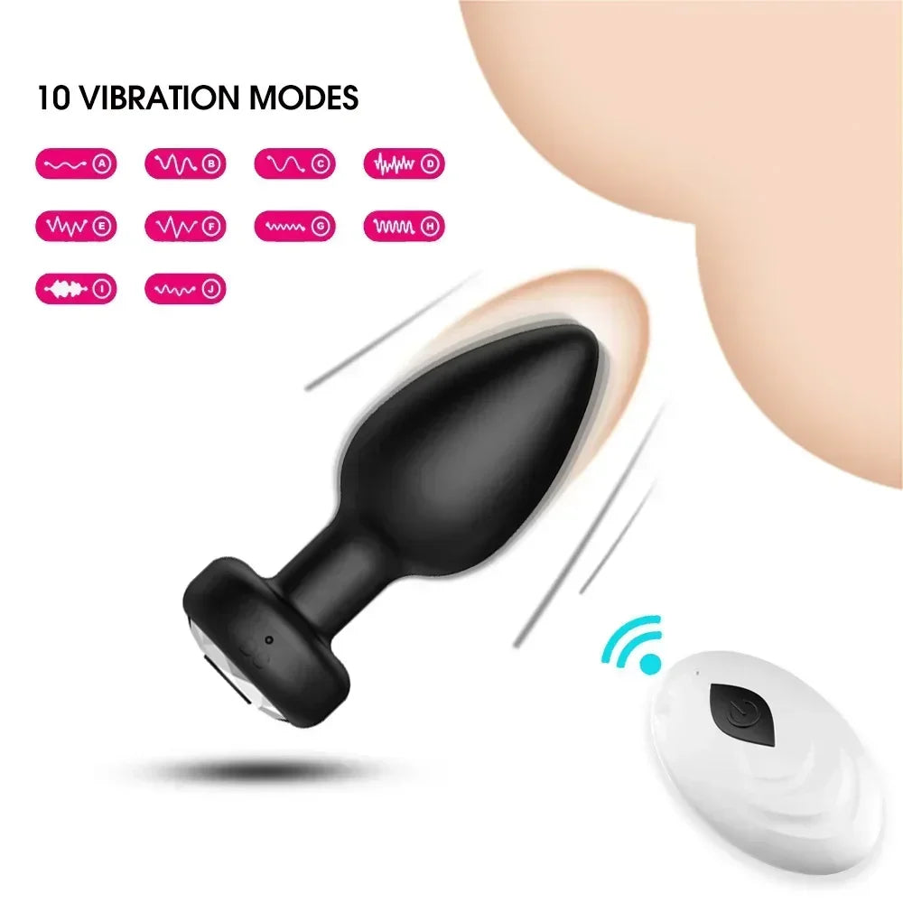 Anal Vibrator For Men Wireless Remote Control Silicone Butt Plug For Gay Plug Sex Toy For Women Adult Products Prostate Massager