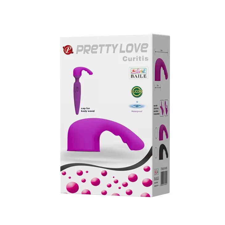 BAILE 9 Size AV Vibrator Headgear G-spot Stimulator Female Masturbator Sex Products Magic Wand Vibrator Head Attachments Sex Toy