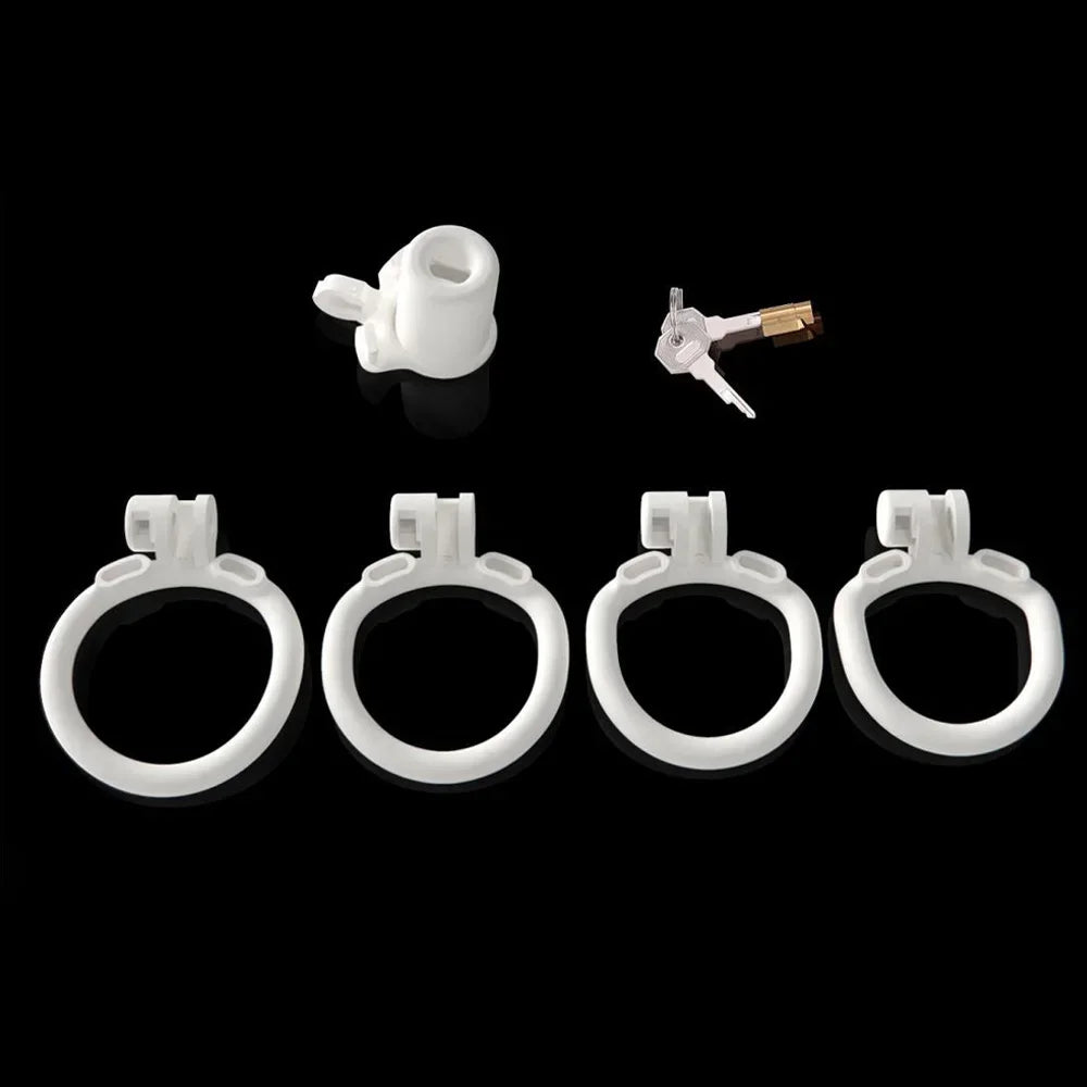 BDSM 2024 Pink Inverted Chastity Cage With 4 Size Cock ring For Man Brutal Adult Games Sissy Penis Ring Adult Erotic Sex Toys18+