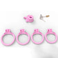 BDSM 2024 Pink Inverted Chastity Cage With 4 Size Cock ring For Man Brutal Adult Games Sissy Penis Ring Adult Erotic Sex Toys18+