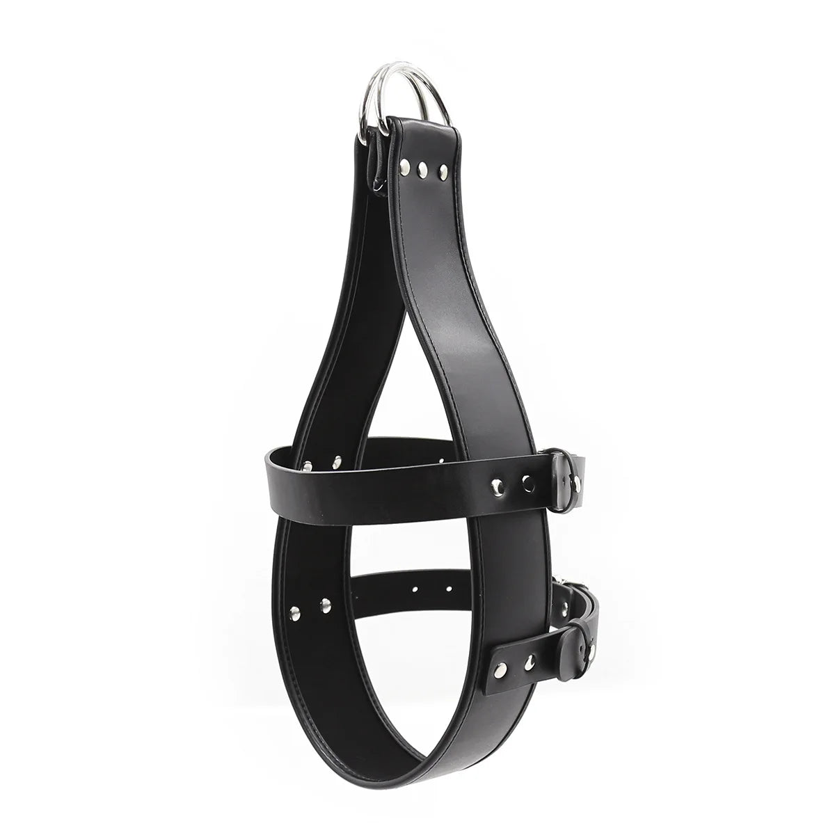 BDSM Bondage Leather Suspension Head Hood with mouth gag Adult Games Restraint Hanging Bondage adult sex toy for Couple