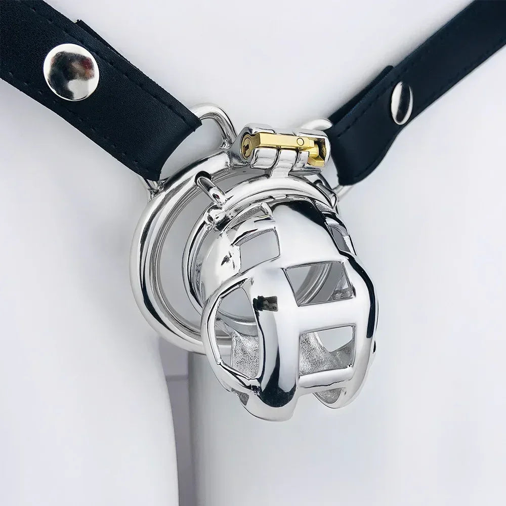 BDSM Bondage Male Penis Lock Chastity Cage Cock Cage Penis Sleeve Cockrings Breathable Penis Fetish Restrain Sex Toys for Men18+