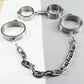 BDSM Bondage Stainless Steel Handcuff Wrist Metal Cuffs Binding Bolt Lock Gay  Slave Restraints Sex Toys for Female Male