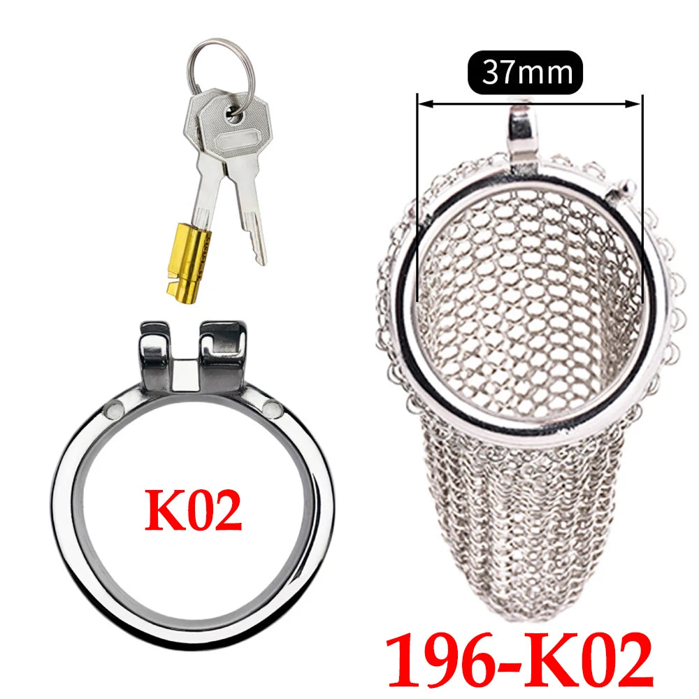 BDSM Device Metal Ventilate Chastity Cage for Male콕링 пояс верностиMesh Restraint Cock Lock Increase Air Flow Adults Sex Toys 18+