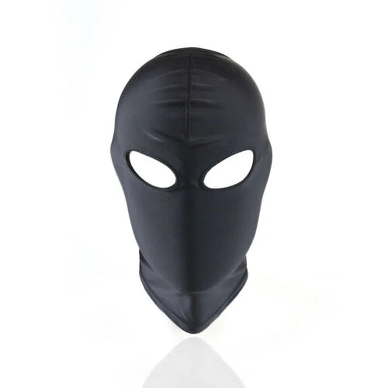 BDSM Gay Elastic Mask Bondage Hood Elastic Fabric Full Head Restraint Black Mask Hood Erotic Role Play Sex Toy For Women Men