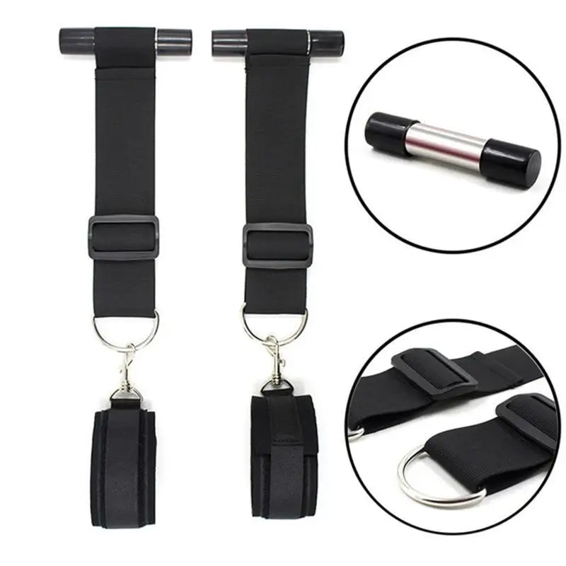 BDSM Harness Adjustable Adult Toys Multiple Ways Flirting Restraint Handcuffs On Door Bondage Gear Sex Toys For Women Couples