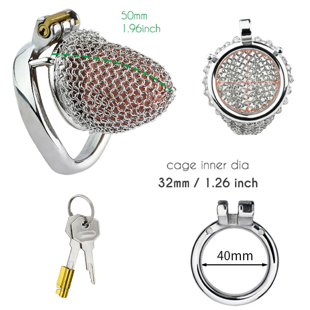 BDSM Hollow Mesh Stainless Steel Chastity Cage Set Metal Male Cock Cage Penis Ring Chastity Belt Husband Loyalty Sex Toy For Men