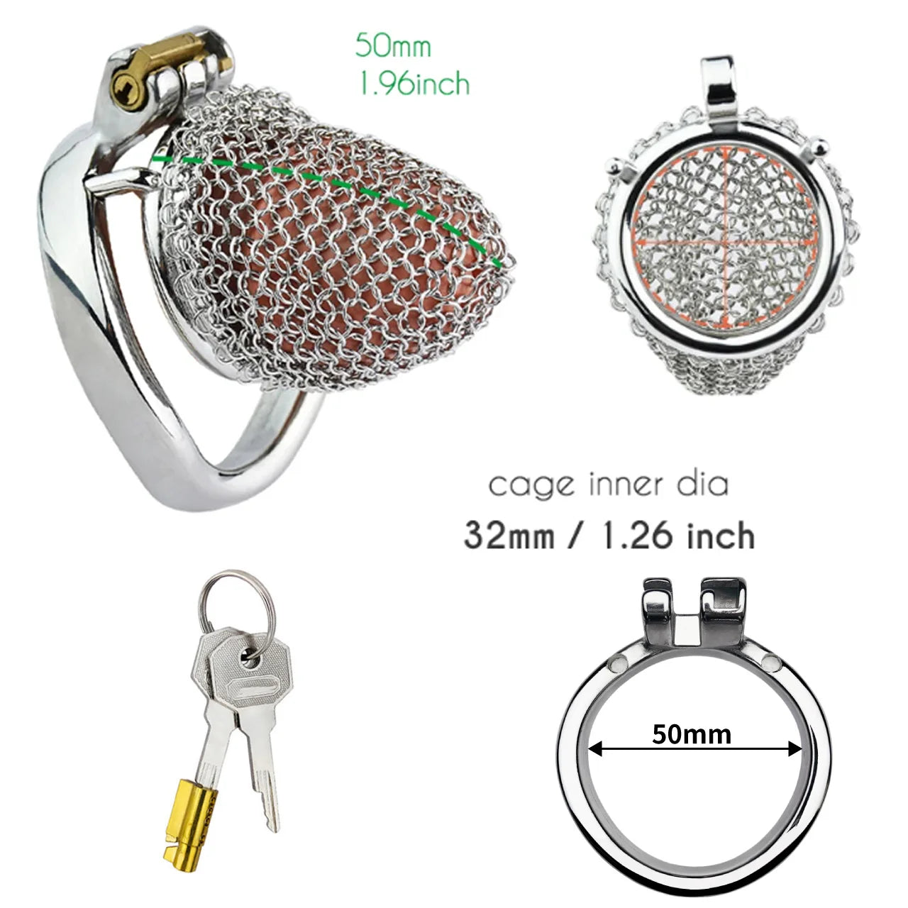 BDSM Hollow Mesh Stainless Steel Chastity Cage Set Metal Male Cock Cage Penis Ring Chastity Belt Husband Loyalty Sex Toy For Men