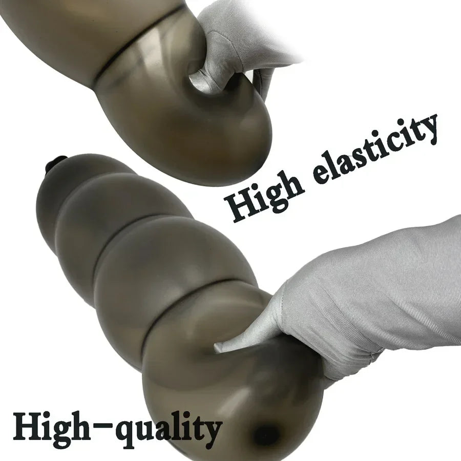 BDSM Huge Inflatable Anal Plug Dildo Pump Prostate Massager Anus Expander 5 Beads Inflated Butt Plug with Balls Adult Sex Toys