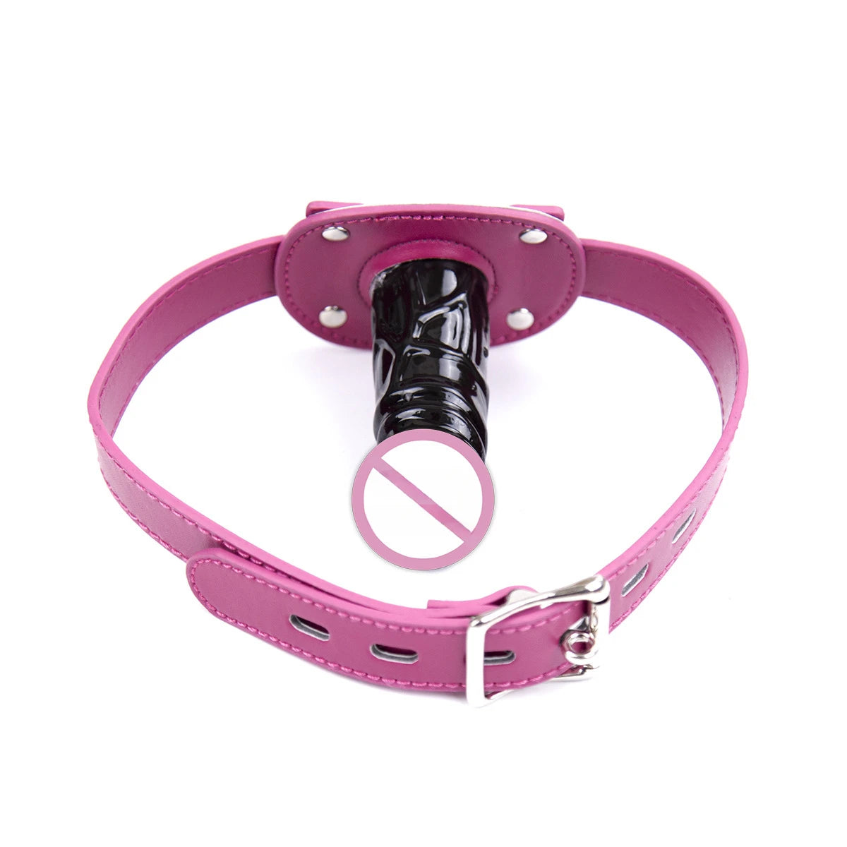 BDSM Leather Silicone Penis Mouth Ball Gag With Bondage Restraints Oral Dildo Plug Harness For Couple Sex Adult Supplies