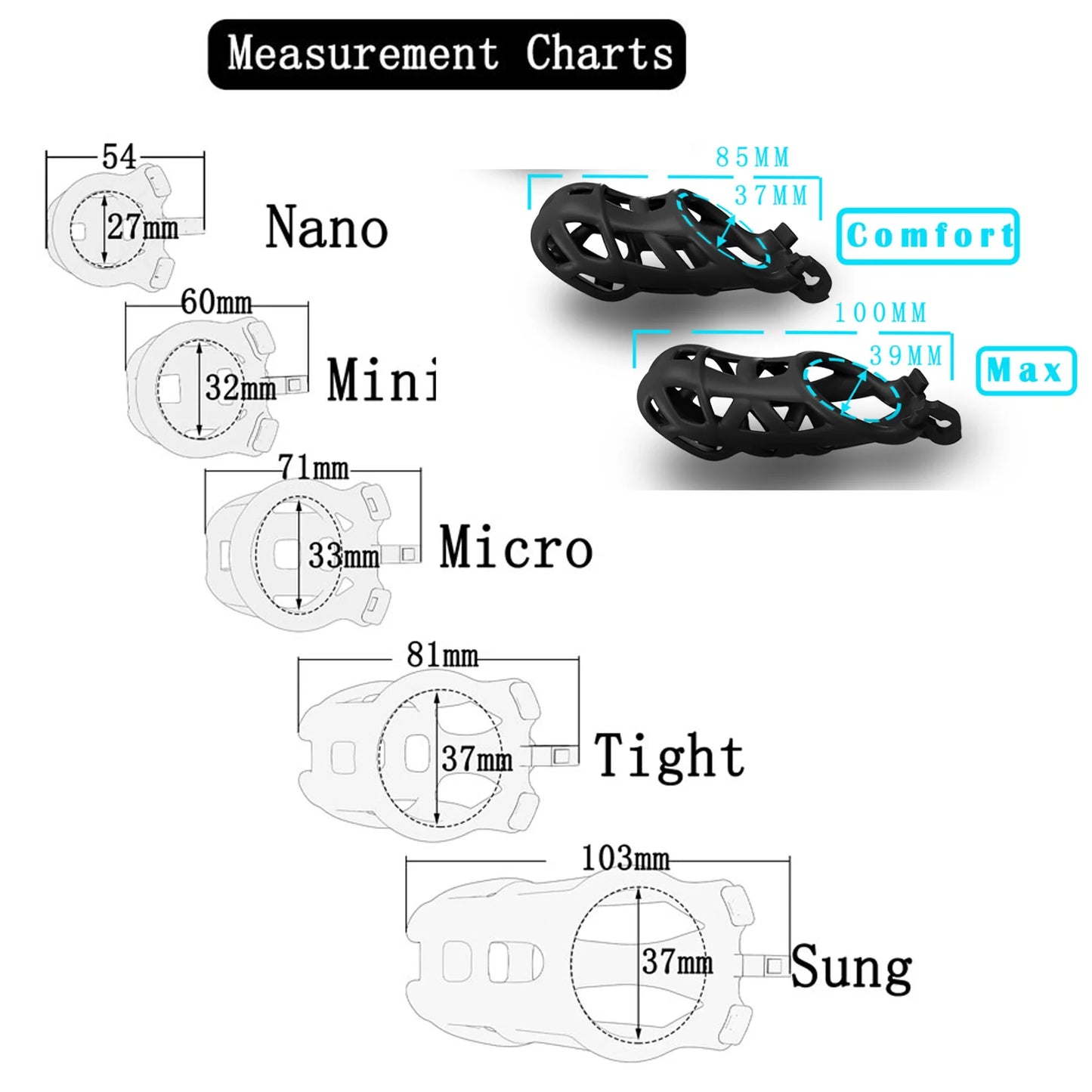 BDSM Male Chastity Device Cock Cage Sissy Lightweight Chastity Cages Invisible Lock Adult Abstinence Penis Bondage Male Sex Toys