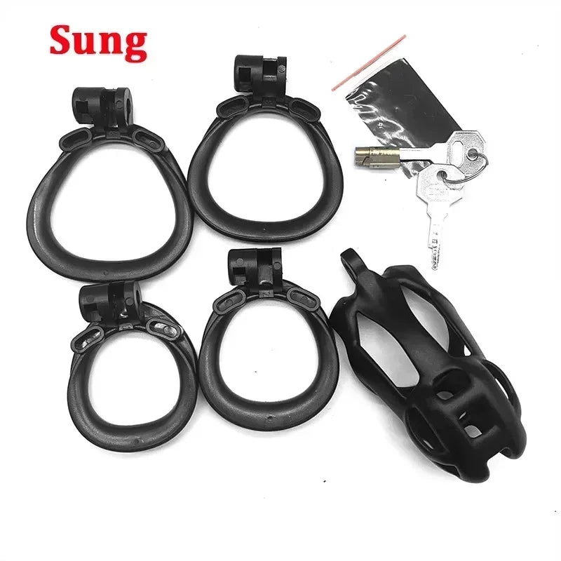 BDSM Male Chastity Device Cock Cage Sissy Lightweight Chastity Cages Invisible Lock Adult Abstinence Penis Bondage Male Sex Toys