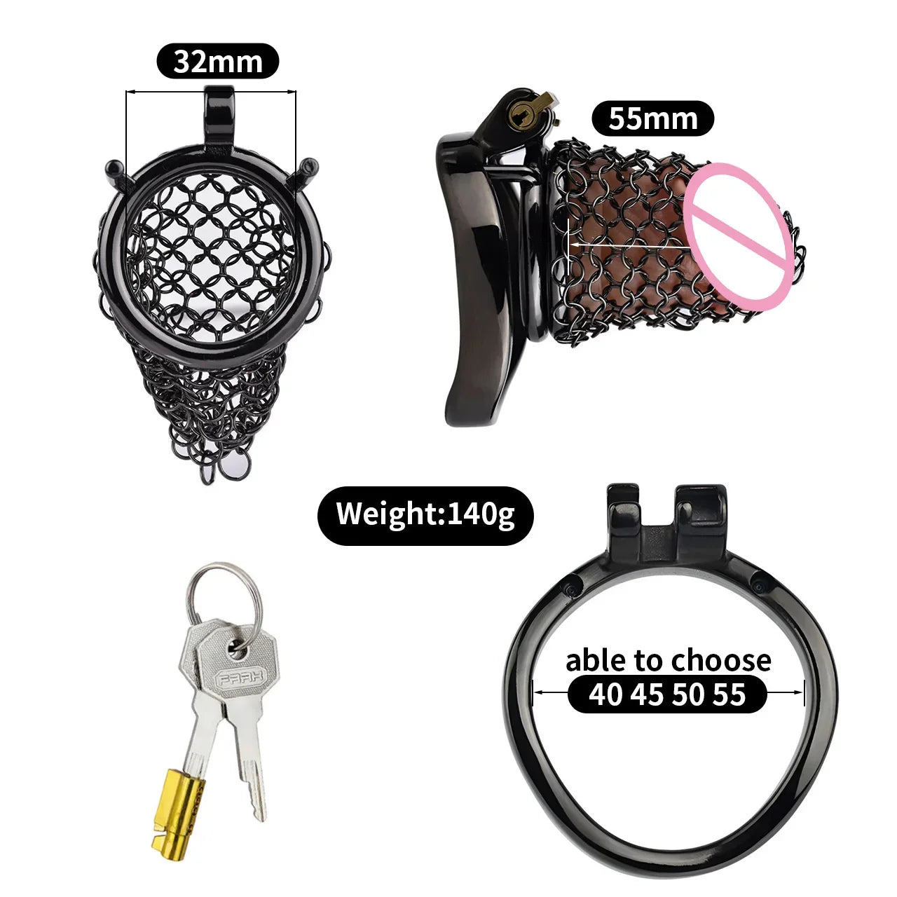 BDSM Metal Ventilate Chastity Cage for Male Erotic Bondage 정조대 Hollow Mesh Cock Lock Increase Air Flow 콕링 Device Adults Sex Toys