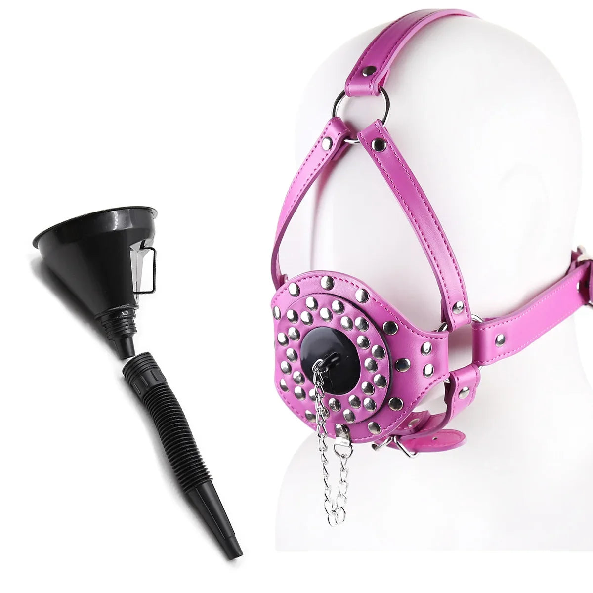 BDSM Mouth Gag Sex Adlut Toys Dog Piss Slave Sex Toy Water Spice Collar Red Plug with Tack Tack Horse Harness Mouth Hopper