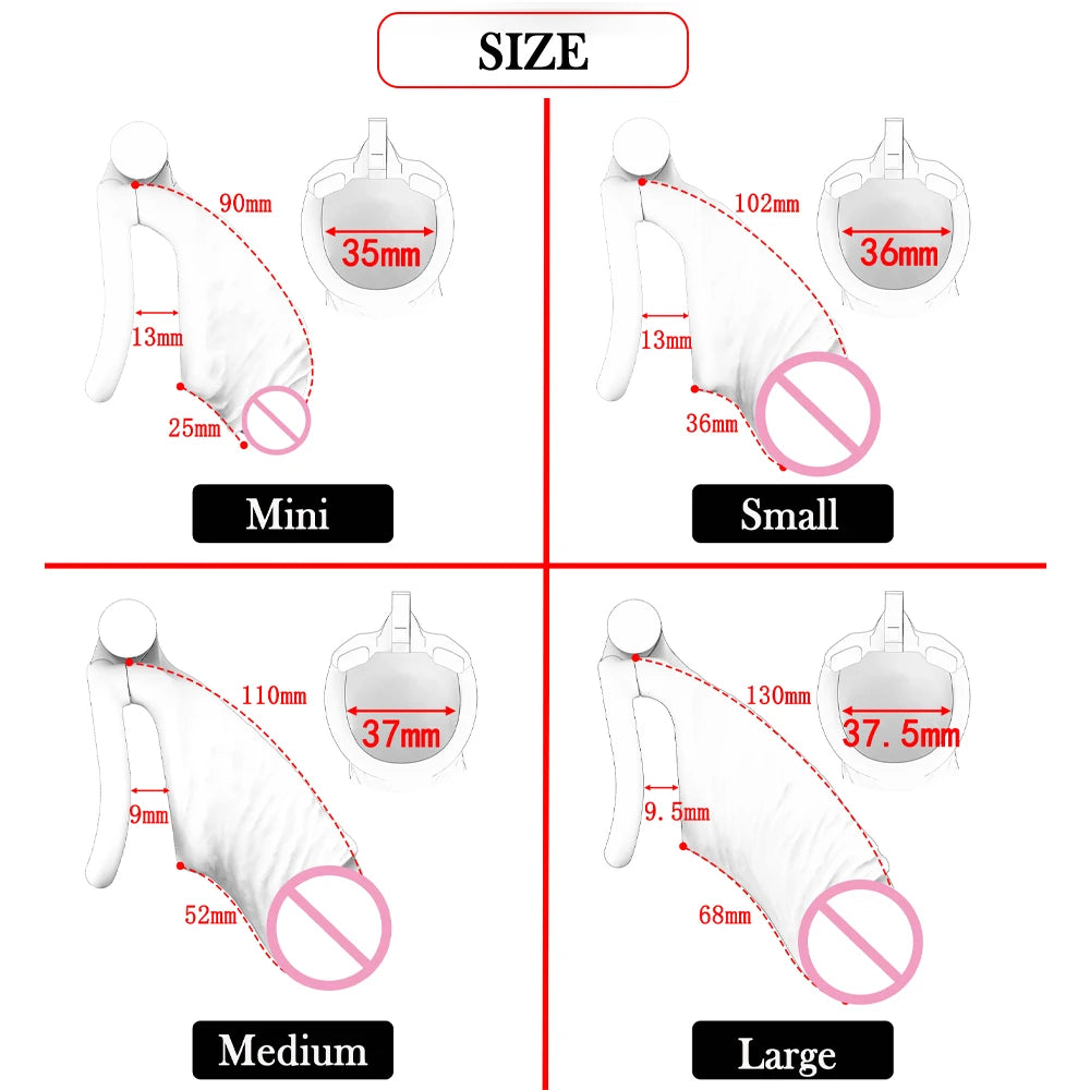 BDSM New Skin Male Chastity Device Ball Lock Bondage Trainer With4 Size Penis Rings Lightweight Cock Cages Sextoys For Men Sissy