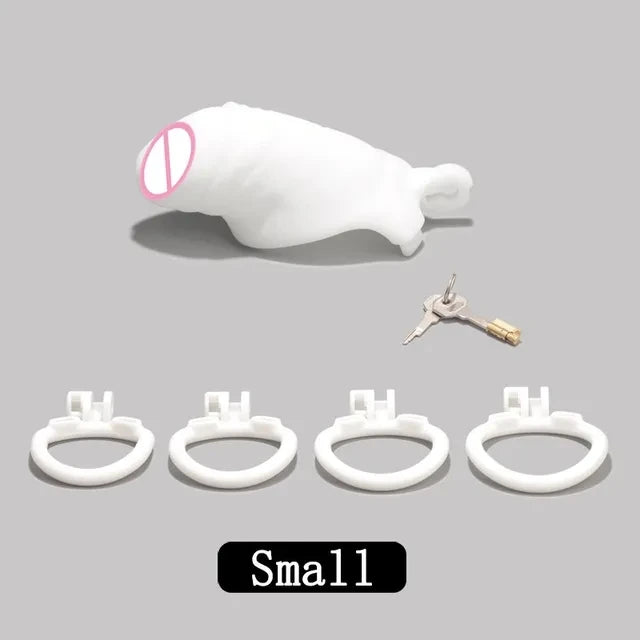 BDSM New Skin Male Chastity Device Ball Lock Bondage Trainer With4 Size Penis Rings Lightweight Cock Cages Sextoys For Men Sissy