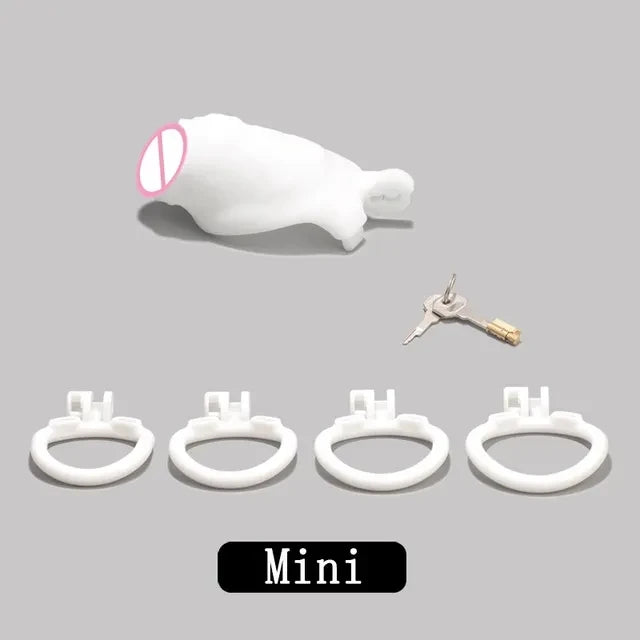 BDSM New Skin Male Chastity Device Ball Lock Bondage Trainer With4 Size Penis Rings Lightweight Cock Cages Sextoys For Men Sissy