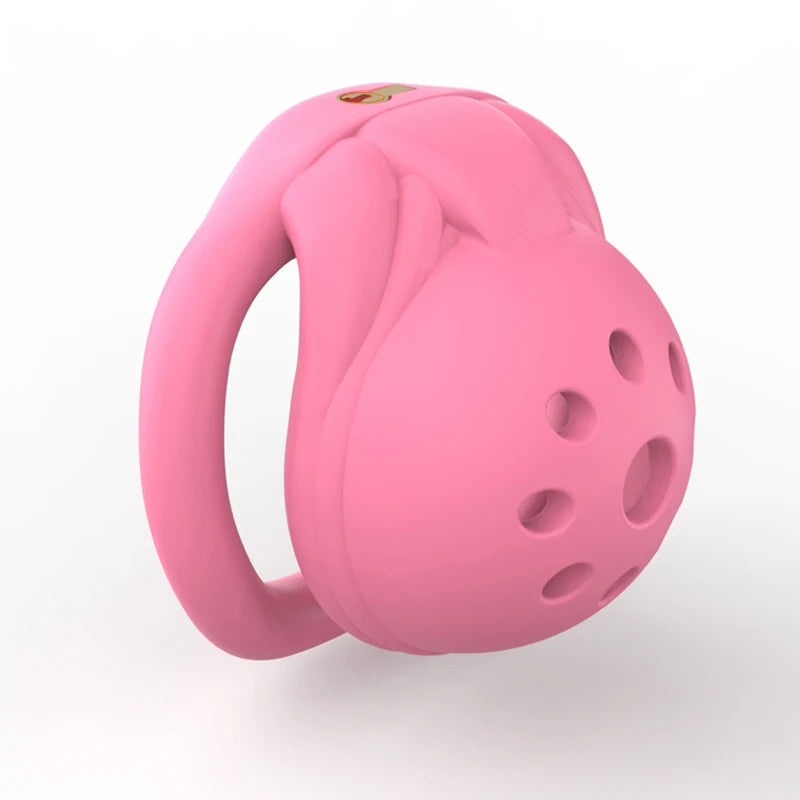 BDSM Pink Male Chastity Device 3D Printed Super Small Cock Cage Penis Ring Stealth Lock Urethral Catheter Dilator Adult Sex Toys