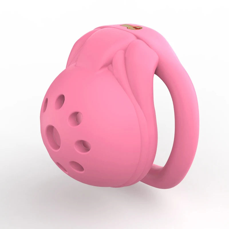 BDSM Pink Male Chastity Device 3D Printed Super Small Cock Cage Penis Ring Stealth Lock Urethral Catheter Dilator Adult Sex Toys