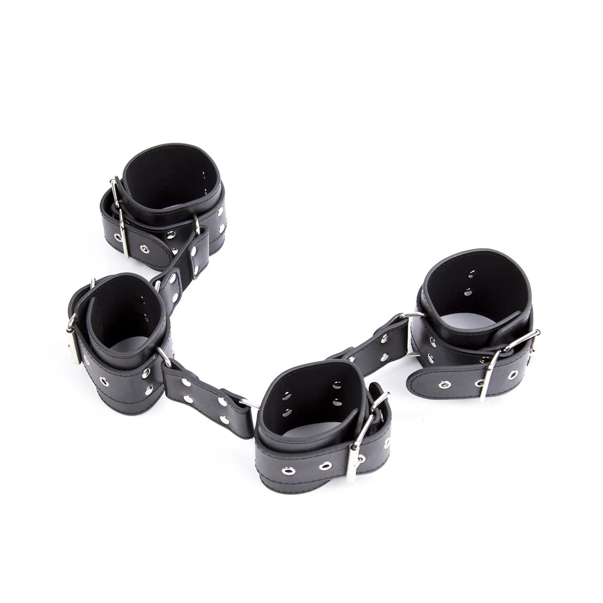 BDSM Sex Restraint Bondage Set  Adjustable Bondage Gear Sexy Slave Beginner Kit SM Games for Couples Leather Restraint Handcuffs