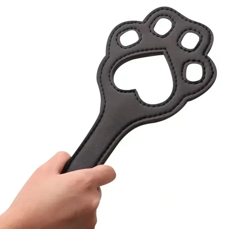 BDSM Sexy Cat Claw Shape Hollow Leather Whip  Adult Beat Submissive Slave Flirting Clap Spanking Paddle Couple SM Sex Toy Game