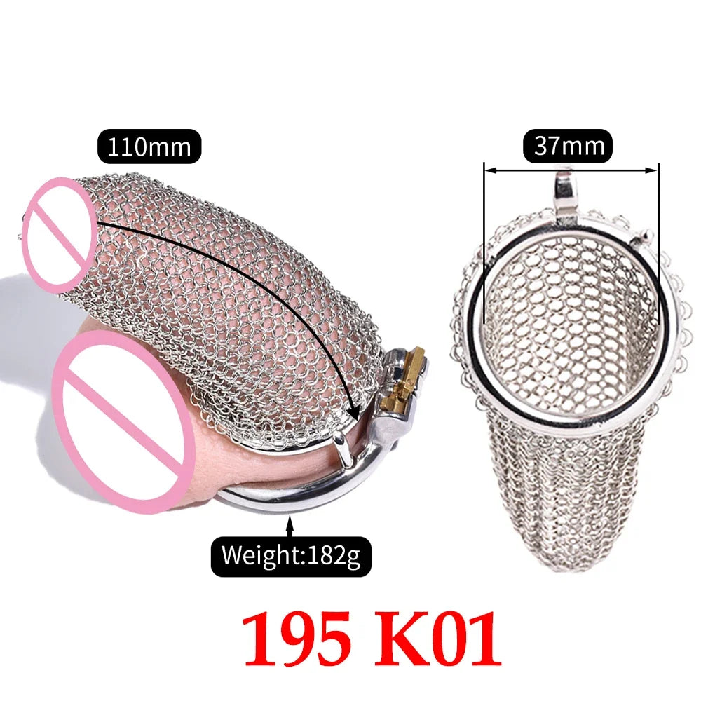 BDSM Shop정조대 Stainless Steel Chastity Cock Cage Adult Sex Toys for Male Pleasure Hollow Mesh Design Sissy Penis Lock Cock rings