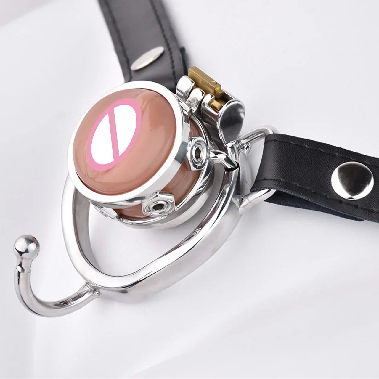 BDSM Sissy Metal Spiked Chastity Cage with Detachable Silicone Pussy Urethral Plug Penis Lock 정조대 Imitation Female Sex Toys 18+