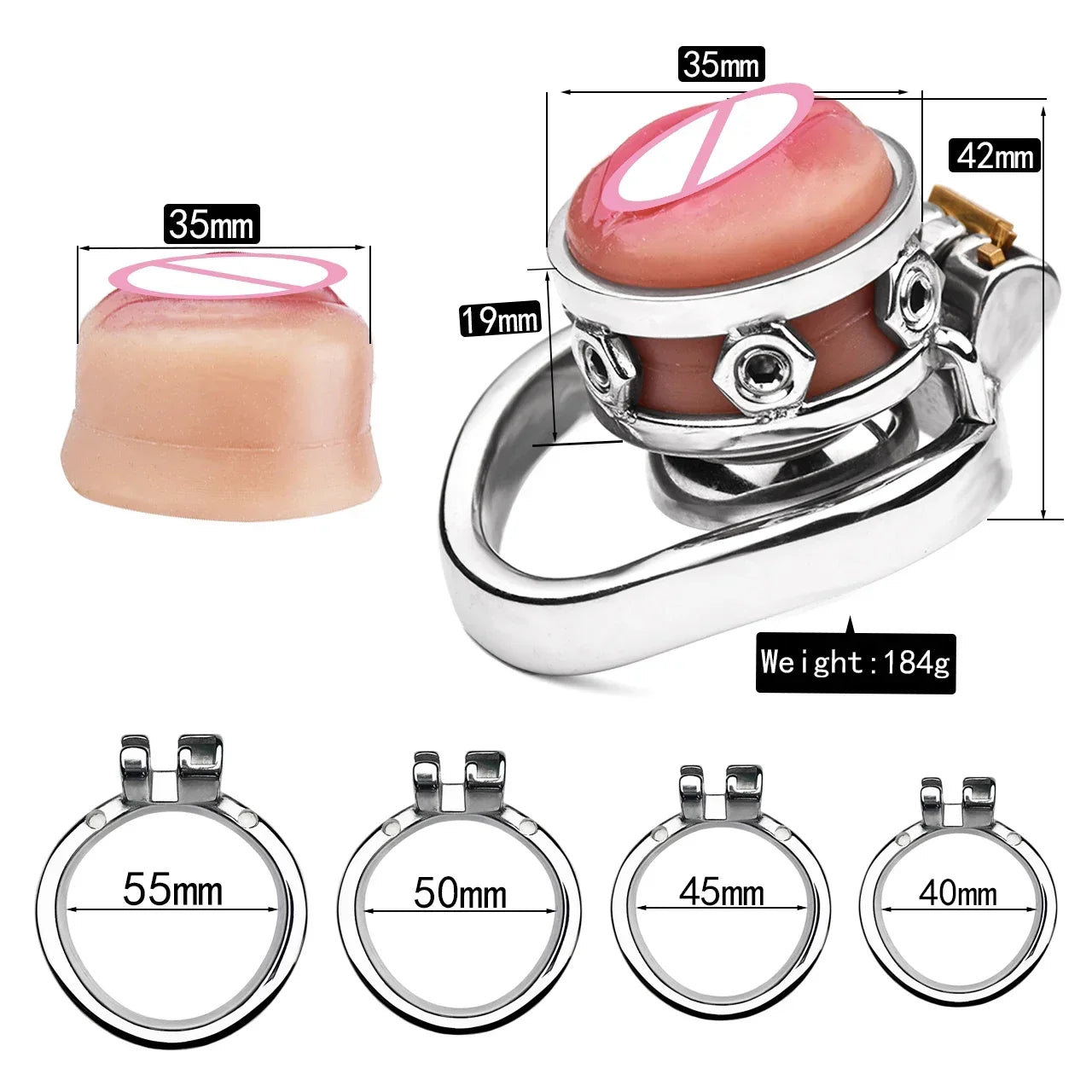 BDSM Sissy Metal Spiked Chastity Cage with Detachable Silicone Pussy Urethral Plug Penis Lock 정조대 Imitation Female Sex Toys 18+