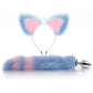 BDSM Toy Fox Tail Anal Plug with Hairpin Flirting Metal Butt Plug Tail Sex Toys for Woman Man Couples Cosplay Adult Game Shop