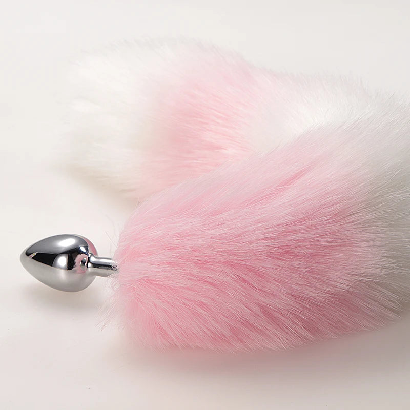 BDSM Toy Fox Tail Anal Plug with Hairpin Flirting Metal Butt Plug Tail Sex Toys for Woman Man Couples Cosplay Adult Game Shop