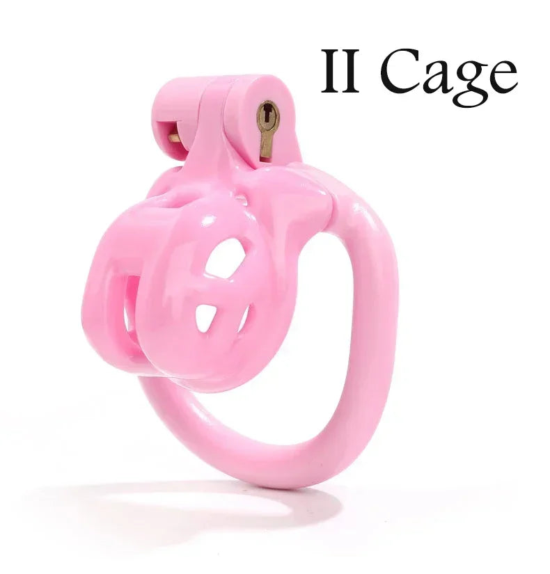 Baby Sizes Cobra Chastity Cage Devices Pink/Black/Whie Penis Lock with 4 Size Cock Rings Men Cuckold Lockdown Bird Adult Sex Toy