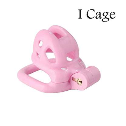 Baby Sizes Cobra Chastity Cage Devices Pink/Black/Whie Penis Lock with 4 Size Cock Rings Men Cuckold Lockdown Bird Adult Sex Toy