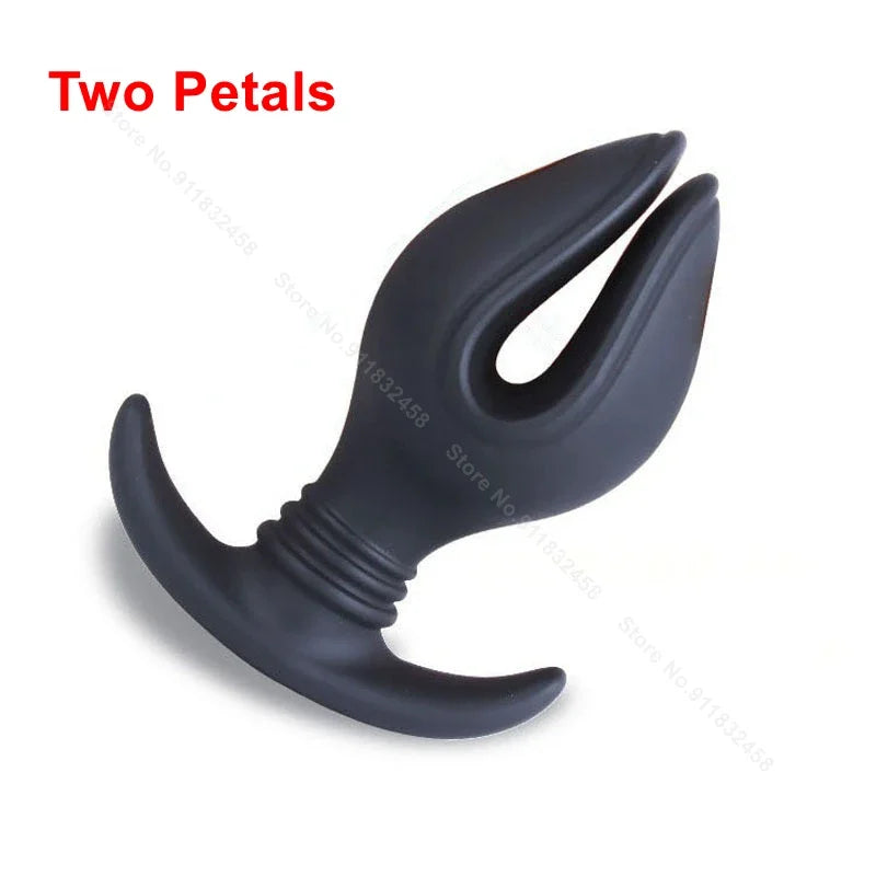 Backyard Sex Toys For Beginner Black Waterproof Soft Silicone V Port Butt Plug Prostate Massager Adult Sex Toys Anal Plug