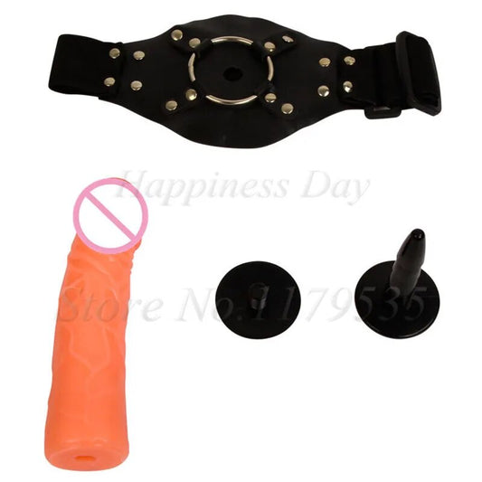 Baile Bondage Restraint Thigh Strap On Anal Big Dildo, Adjustable Harness Fake Penis Leg Strapon Dick Sex Toys For Women Lesbian