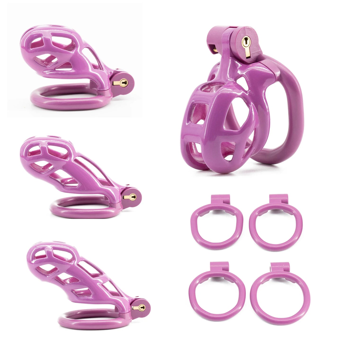 Bdsm Bondage Cobra Chastity Cage Devices정조대Penis Lock with 4 Size Cock Rings Cuckold Lockdown Bird Adult Fetish Sex Toys For Men