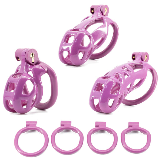 Bdsm Bondage Cobra Chastity Cage High Quality Male Penis Lock With 4Size Cock Ring Discreet Sissy Femboy Chastity Device Sex Toy