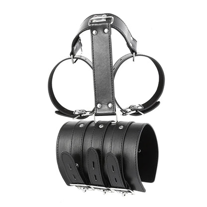 Bdsm Discipline Belt Full Body Leather Bondage Restraint Straps Hand Behind Back Bondage Arm Binder Glove Sleeves Sex Product