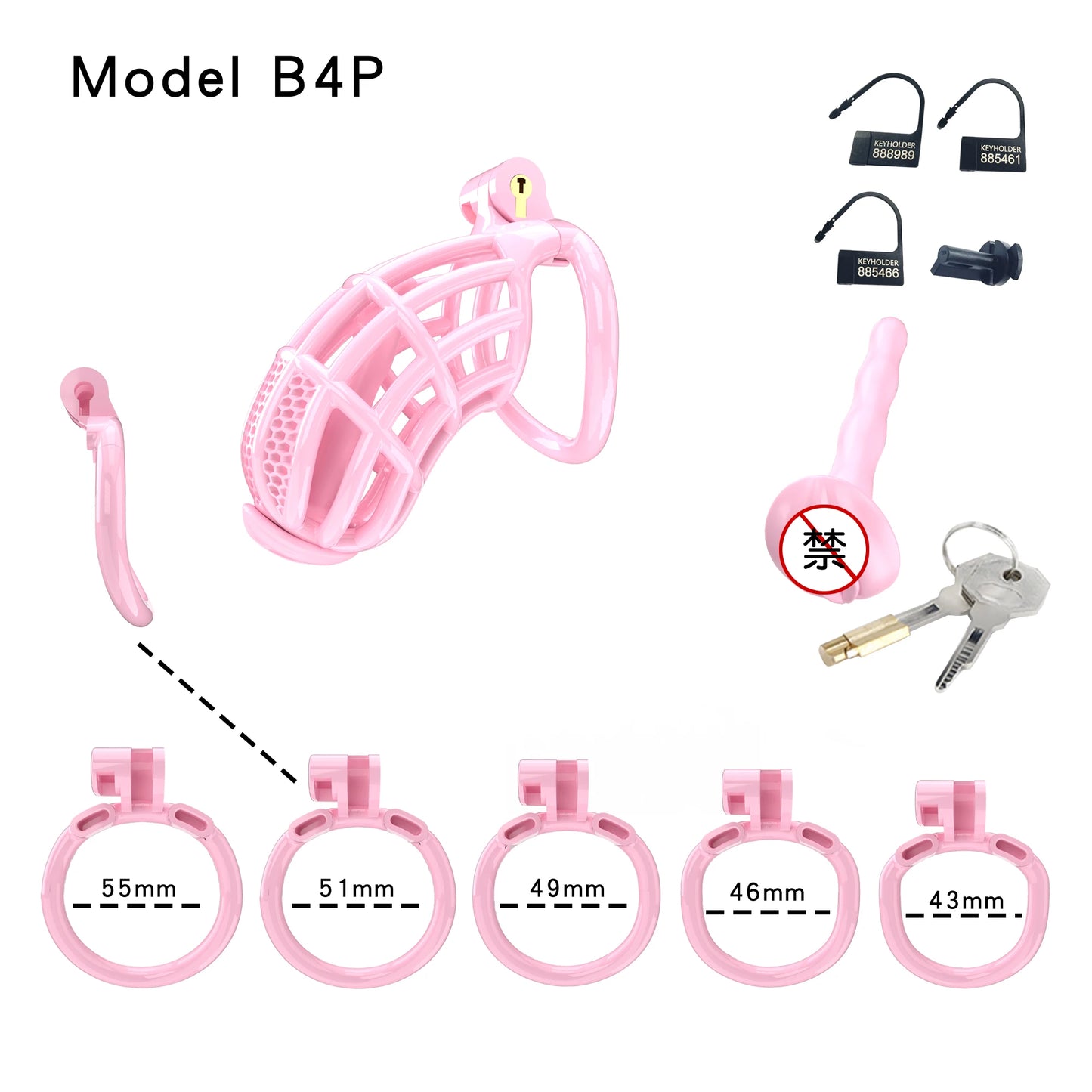 Bdsm Honeycomb Clear Male Chastity Cage정조대 3D Printed Lightweight 5 Sizes Penis Cock Cage Lock With 5 Base Ring Sex Toys For Men