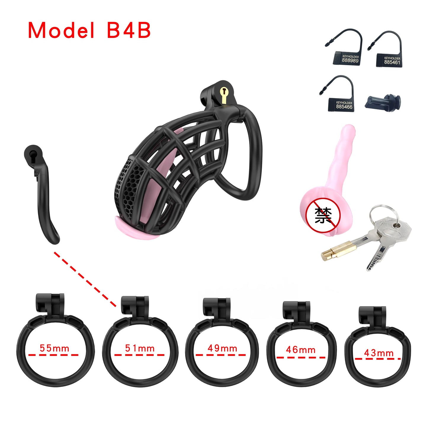 Bdsm Honeycomb Clear Male Chastity Cage정조대 3D Printed Lightweight 5 Sizes Penis Cock Cage Lock With 5 Base Ring Sex Toys For Men