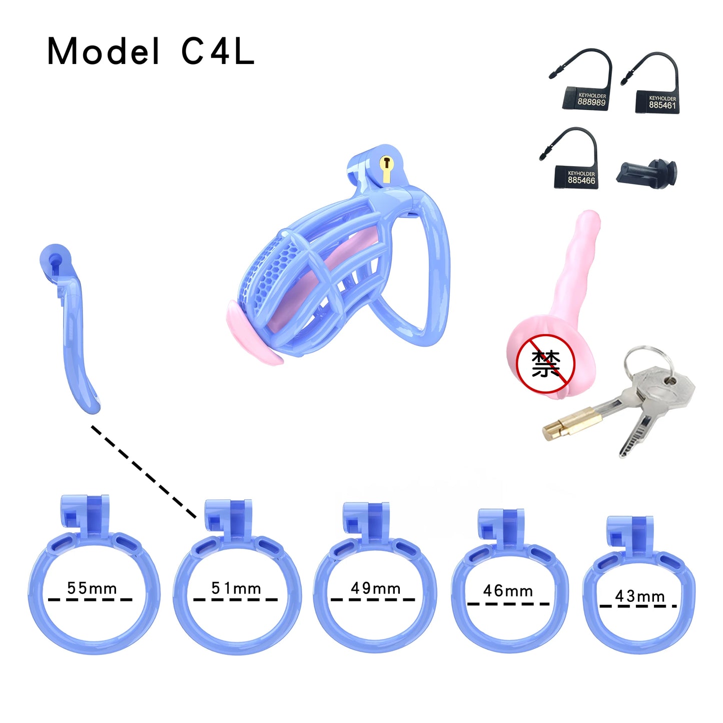 Bdsm Honeycomb Clear Male Chastity Cage정조대 3D Printed Lightweight 5 Sizes Penis Cock Cage Lock With 5 Base Ring Sex Toys For Men